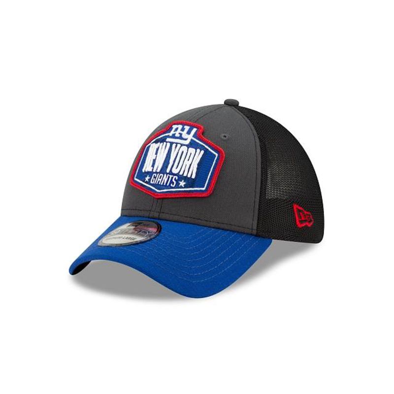 NFL New York Giants Draft 39Thirty Stretch Fit (LTT6291) - Grey New Era Caps